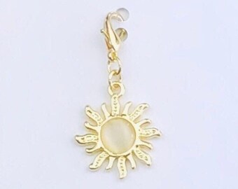 Dainty Sun Planner Charm, Celestial Planner Charm, Gold Sun Charm