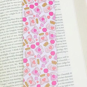 Pink Ink Pot Hearts Bookmark, Romantasy Reader Pagemarker
