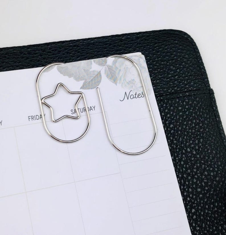 Star Paperclip Jumbo Silver Star Paperclips, Celestial Paper Clips, Large Wide Paper ...