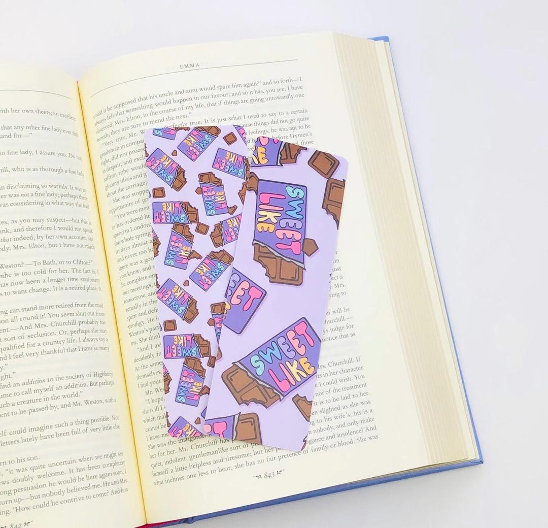 Sweet Like Chocolate Bookmark Set, Matching Pagemarkers, Purple ...