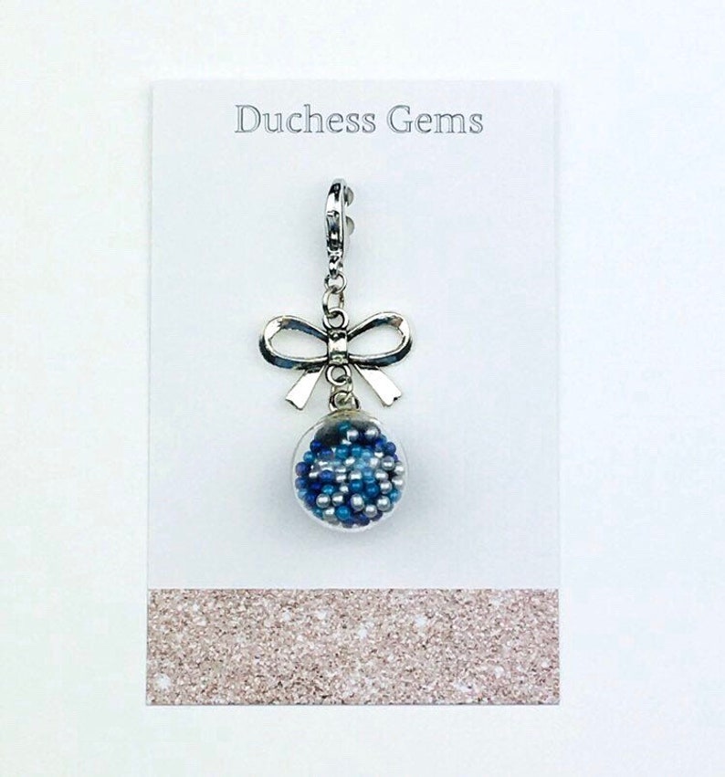 Silver Bow And Glass Pearl Filled Tn Planner Charm Planner Accessories