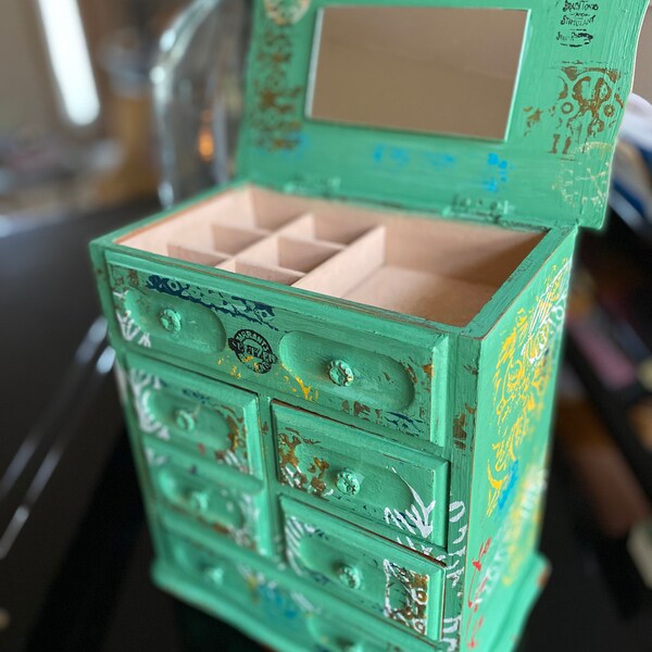 Painted Jewelry Box Etsy