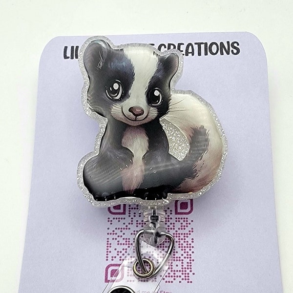 Skunk Badge Reel - Stylish and Functional ID Holder Interchangeable