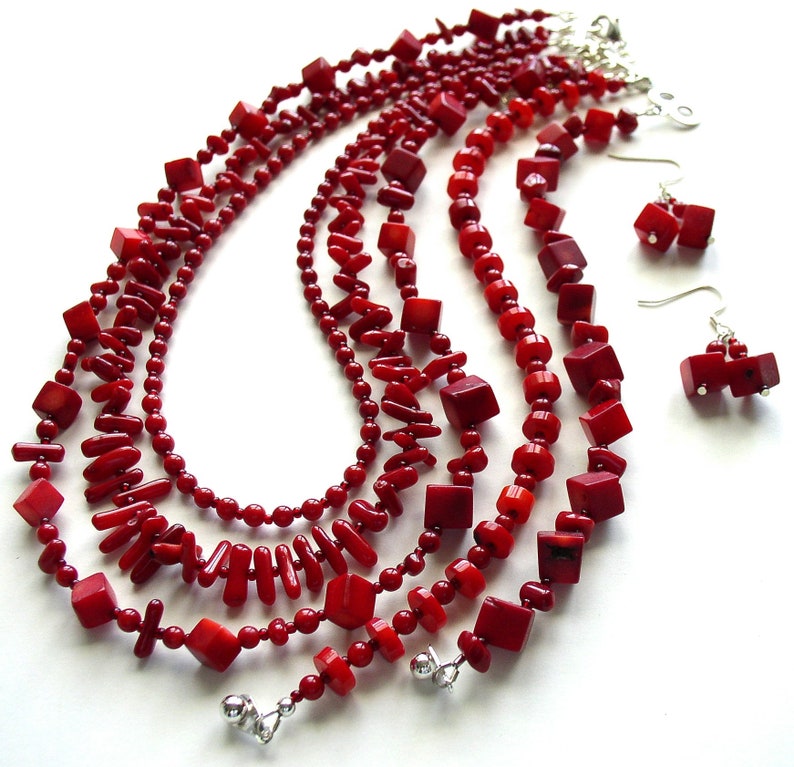 Red Coral Heishi Beads and red Delicas Anklet