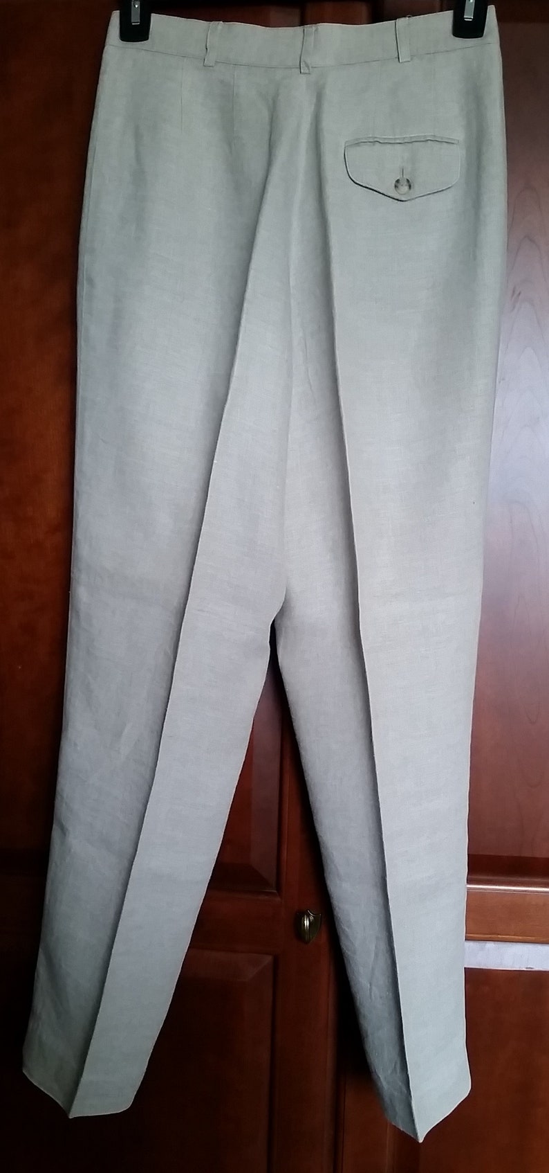Liz Claiborne 100/% Linen Classic SlacksPantsTrousers with PocketsSize 10