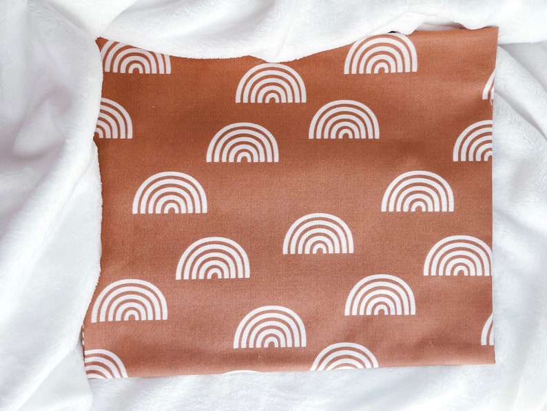 MADE TO ORDER rainbow baby blanket earth tone baby blanket neutral baby blanket