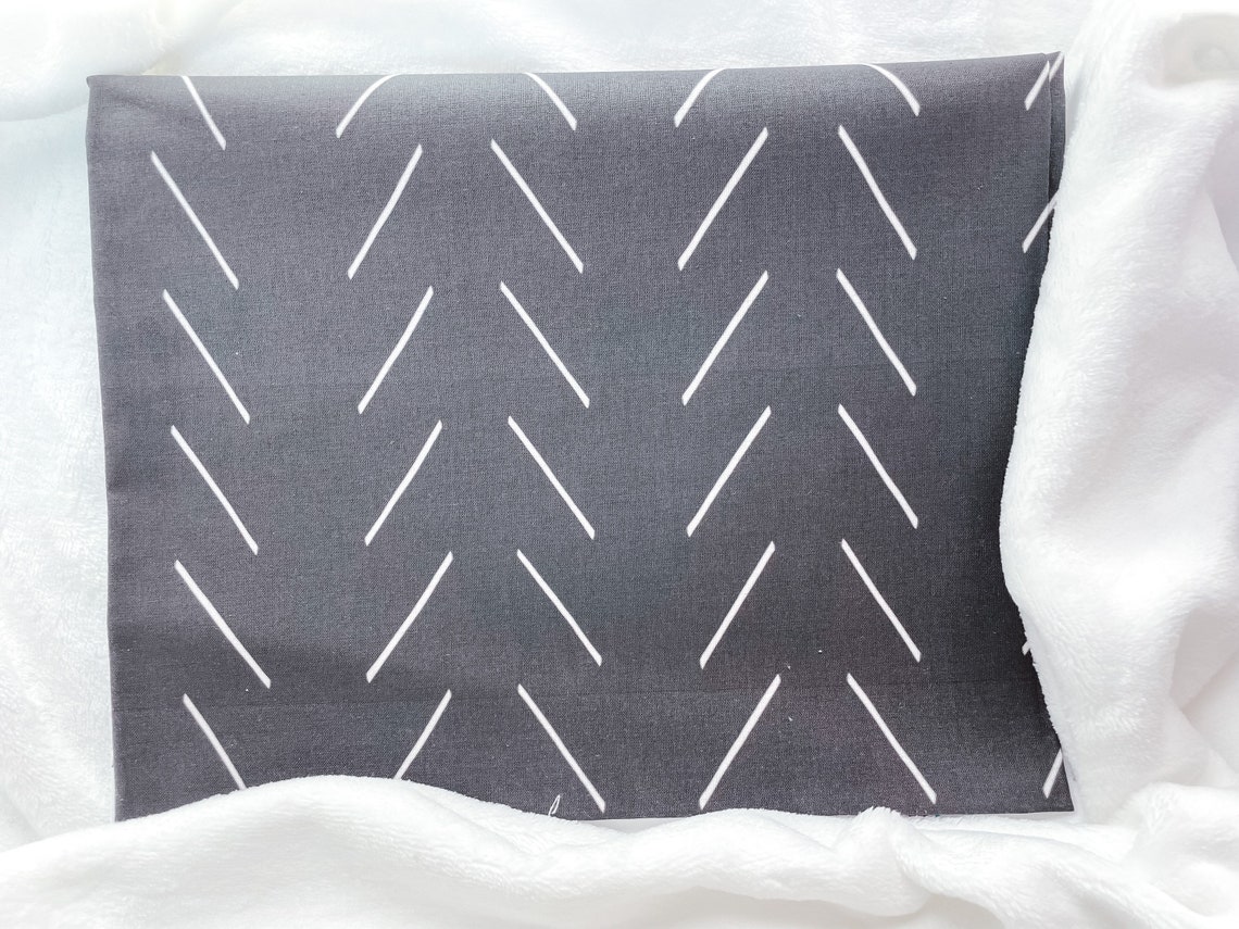 Black baby blanket modern baby blanket neutral baby Etsy