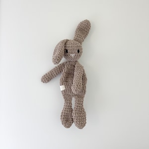 Crochet bunny. Brown crochet bunny. Crochet animal. Snuggle toy. Bunny. Baby lovey.