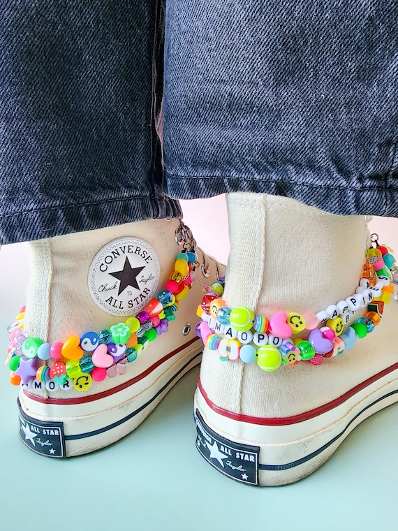 Original Custom Name Shoe Charm | Beaded Shoe Chain
