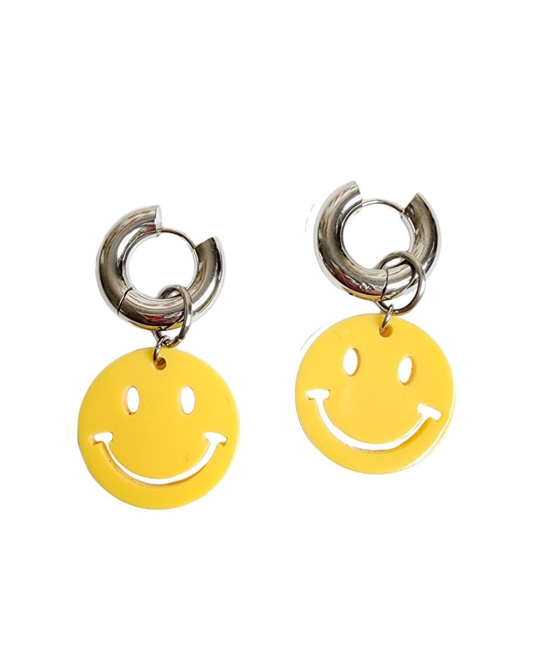 Mix & Match Mystic Smiley Hoop Earrings Fun Charm Earrings Etsy