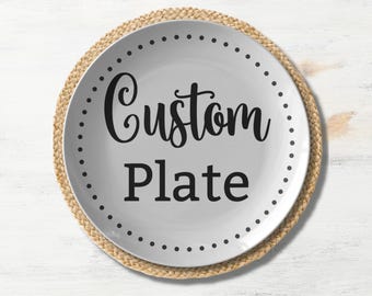 Ceramic personalized dinner plate