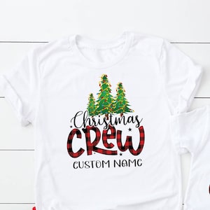 Christmas Crew shirts with custom names, Christmas Family Shirts, Christmas Tree shirt, Personalized Christmas Shirts, Xmas Crew  CX32