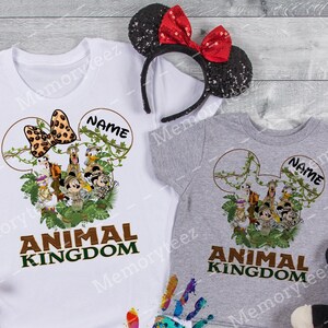 Camisas personalizadas de Animal Kingdom, Camisas de Disney Animal Kingdom, Camisetas de Disney con nombre personalizado, Camisetas a juego de Animal Kingdom D93