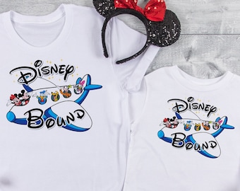 Disney Bound-skjorta, Disney flygplanskjorta, Disney Bound matchande skjortor, Disney flygskjorta, Disney familjematchande skjortor