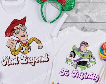 Disney Family shirts. Toy Story Matching T-Shirts, Toy story shirts, Woody Buzz Shirts, Disney vacation shirts, To infinity and beyond D81