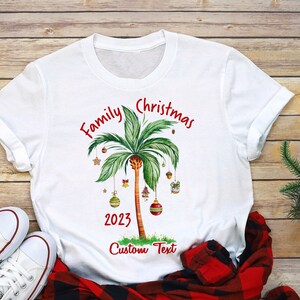 Tropical Christmas shirts,Christmas on the beach,Christmas palm tree,Family Christmas shirts,Christmas matching shirts CX10