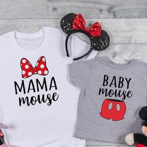 Mommy and Me Disney Mouse Shirts, Disney Matching Shirts, Disney Group Shirts, Momma Mouse Papa Mouse Shirt, Custom Shirts D29
