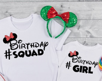 Disney Birthday Squad | Mickey and Minnie Birthday Boy |Mickey and Minnie Birthday Girl | Magic Kingdom Theme Birthday| Disney Birthday  D35