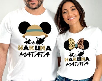 Camisas de Disney Animal Kingdom, camisa Hakuna Matata, camisas a juego de Animal Kingdom, camisas de Minnie Mickey de Animal Kingdom DS141