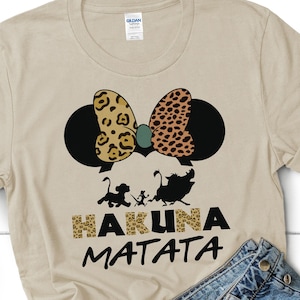 Disney Animal Kingdom-shirts, Hakuna Matata-shirt, bijpassende shirts Animal Kingdom, Animal Kingdom Minnie Mickey-shirts DS141