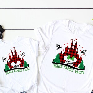 Disney Home,Magic Kingdom Chrisytmas Shirts,Disney Family Matching Shirts,Disney Xmas Shirts with custom name DS127