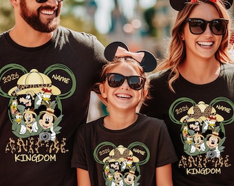 Disney Animal Kingdom matching shirts with custom name, Personalized Safari Animal Kingdom 2026 shirt