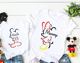 Disney trip matching shirts, Mickey Silhouette shirt, Disney familie shirts, Disney gepersonaliseerde shirts, Disney paar shirts, Disney Tee DS98