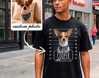 Custom Comfort Colors Vintage Bootleg Pet Shirt Pet Photo + Name Custom Dog Portrait Personalized Shirt Custom T Shirts