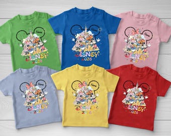 Disney Trip 2026 Shirts, Disneyworld Shirts, Disney Vacation T-shirt, Disney Custom Shirt, Disney Family Matching Shirts A3
