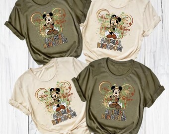 Camisetas a juego de Minnie y Mickey de Animal Kingdom