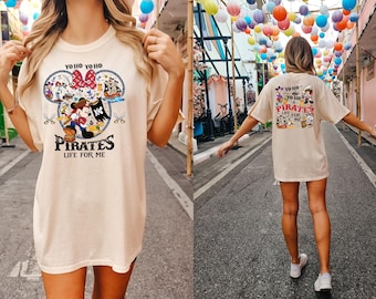 Disney Pirate Shirts Front and Back design, Disney Cruise Minnie/Mickey Tees