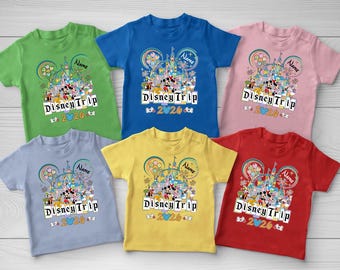 Custom Disney Trip 2026 Shirts, Disneyworld Shirts, Disney Vacation T-shirt, Disney Couple Shirt, Disney Family Matching Shirts A5