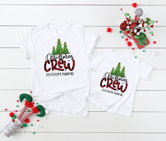 Christmas Crew Shirts With Custom Names Christmas Family - Etsy