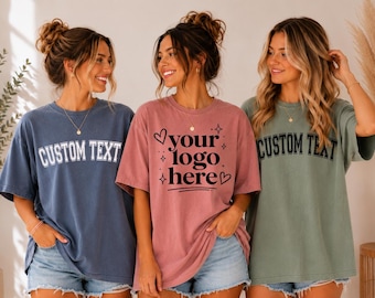Comfort Colors Custom Text Shirt, Custom Logo Shirt, Personalized Text Shirt, Your Photo Shirt, Custom  Shirt, Small Business Logo Shirt