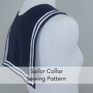 Square Sailor Collar Sewing Cosplay DIY Printable PDF