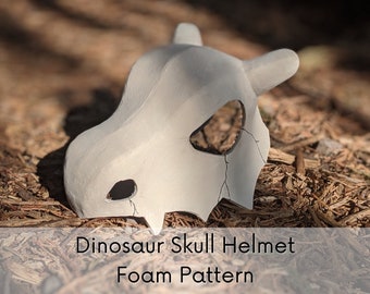 Dinosaur Skull Helmet Cosplay Pattern, Foam Prop, DIY, #104