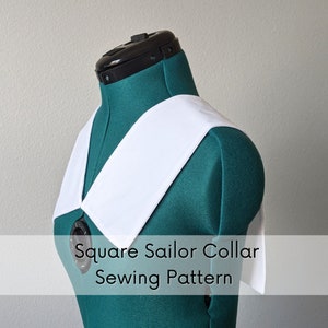 Square Sailor Collar Sewing Cosplay DIY Printable PDF Pattern
