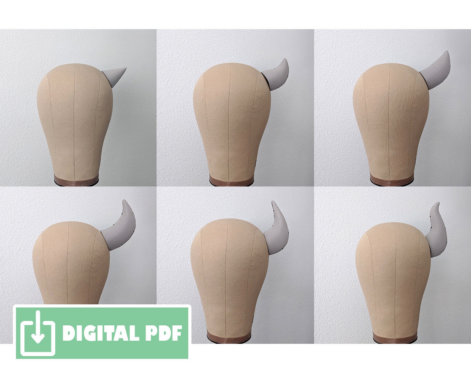 Small Horns EVA Foam Pattern Cosplay PDF Download Etsy México