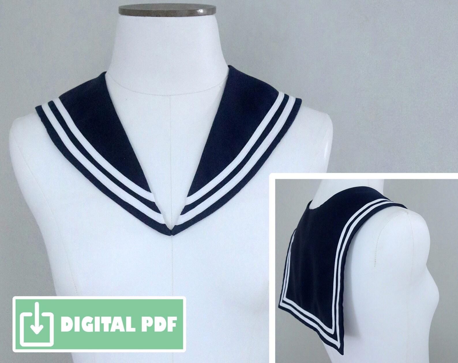 Sailor Collar Sewing Cosplay DIY Printable PDF Pattern Etsy