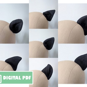 Easy Small Cat and Kitten Inspired Ears | Sewing PDF Pattern