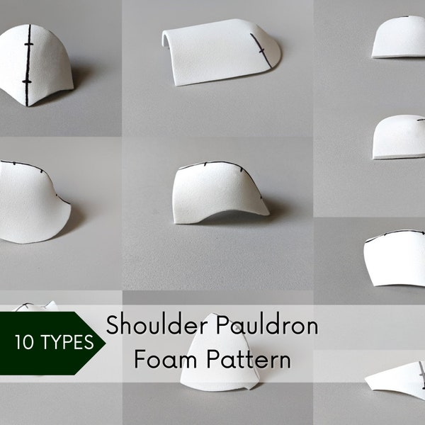 Cosplay Shoulder Armor | Pauldrons | EVA Foam Pattern Template
