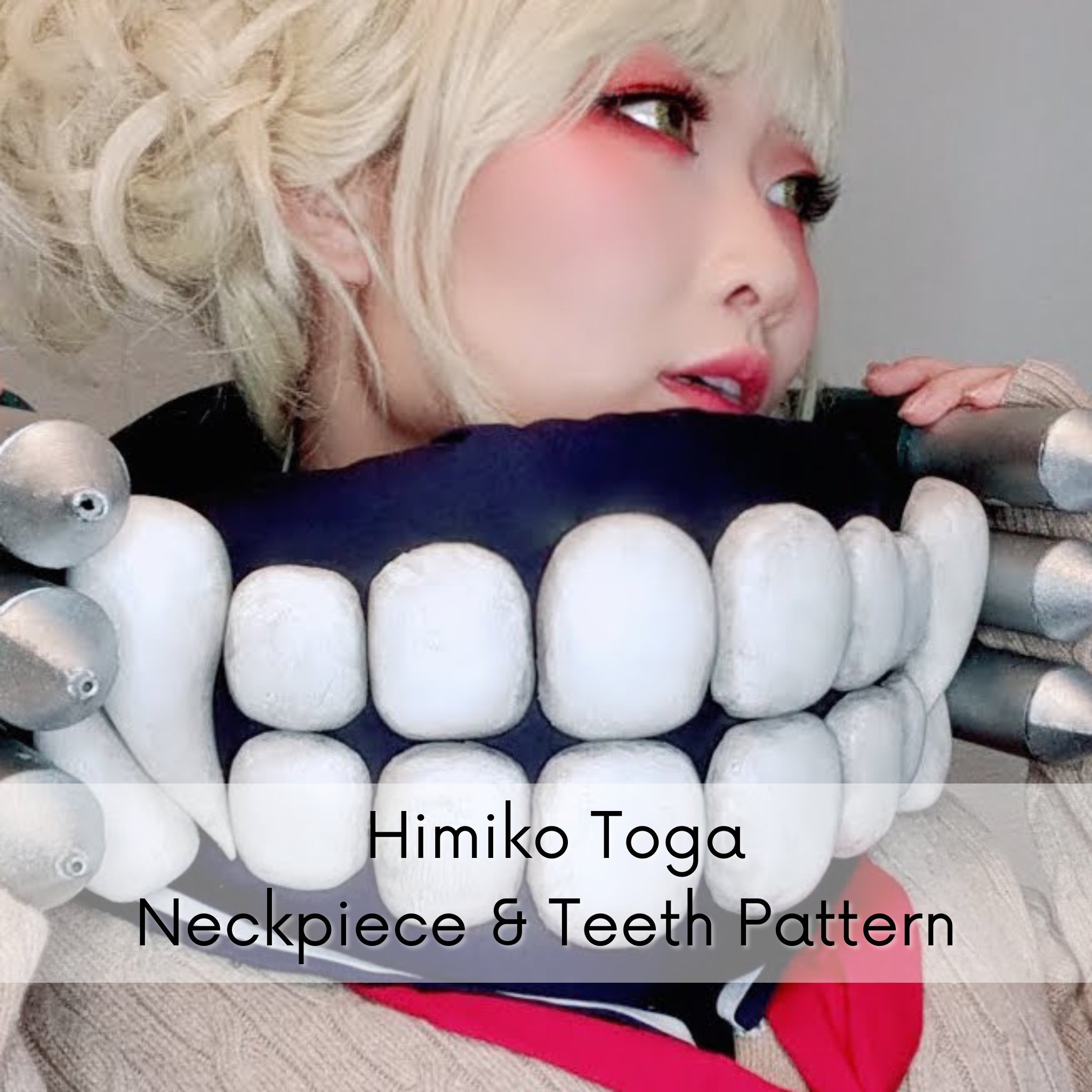 Cosplay-Custom Faux Dents En Plastique Blanc - Kit 2 Capuchons Dents Avec Adhésif Pour Cosplay Clown, Lapin Ou Hillbilly