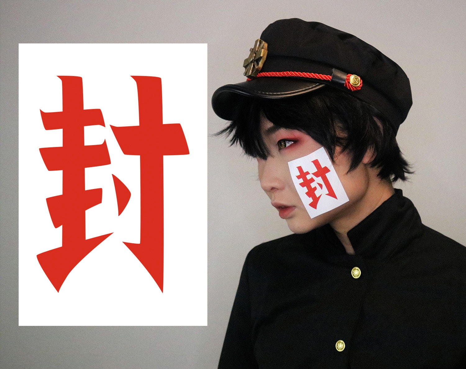 jibaku shounen hanako kun cheek white seal vinyl sticker etsy