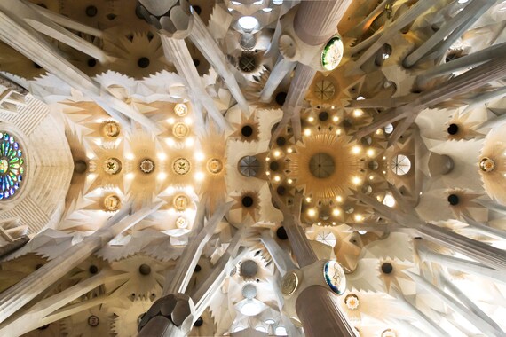 Sagrada Familia Ceiling 2 Digital Files Etsy