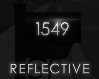 Reflective Mailbox Numbers Decal - Up to 5 letters/numbers