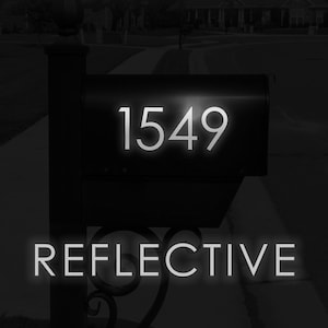 Unique Bargains Reflective Mailbox Numbers Sticker 8.3 Inch Height