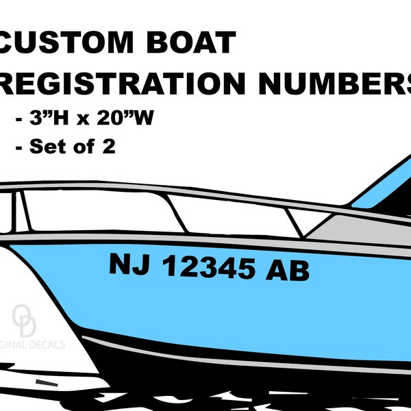 Boat Numbers and Letters Etsy