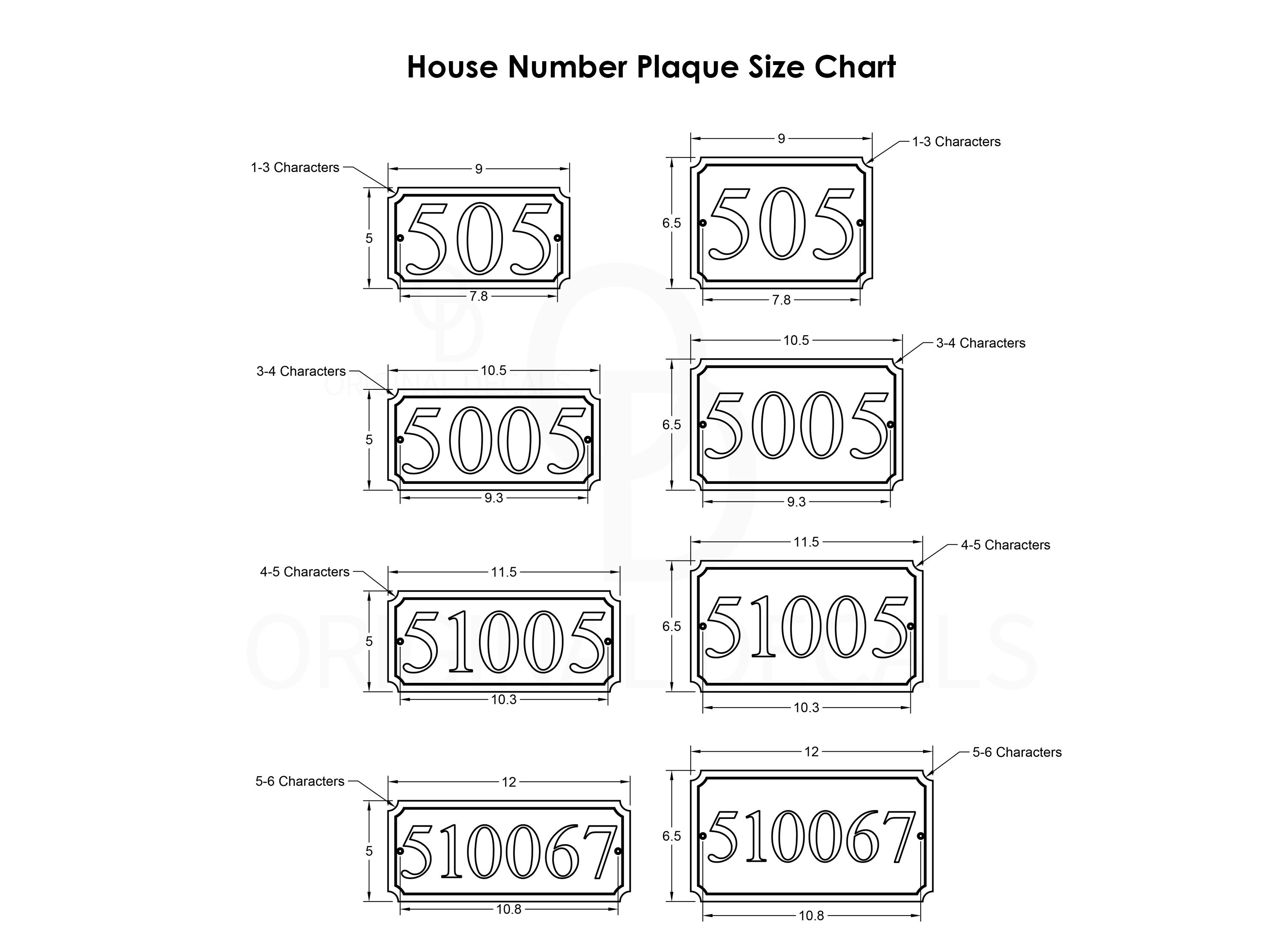House Numbers Sign - Address Plaque - Horizontal or Vertical Custom ...