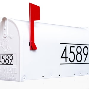 Reflective Modern Mailbox Numbers - Made with 3M Engineer grade reflective film - Side and front decals available - Easy to apply