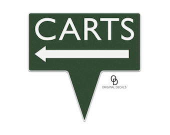Golf Course Signs - Golf Cart Arrow Signage for Golf Cart Return or Golf Cart Path Direction Course Markings - Left, Right or Both Arrows